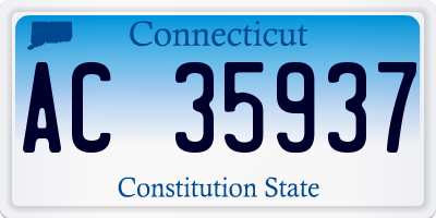 CT license plate AC35937