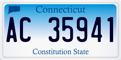 CT license plate AC35941