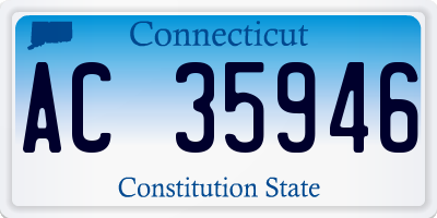 CT license plate AC35946