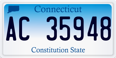 CT license plate AC35948