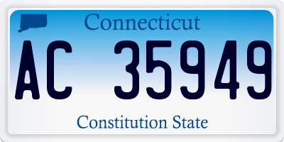 CT license plate AC35949