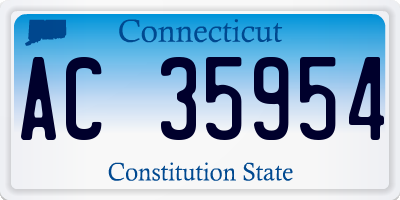 CT license plate AC35954