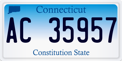 CT license plate AC35957