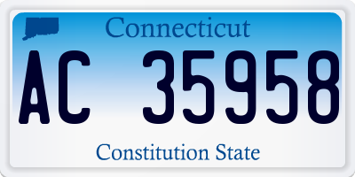 CT license plate AC35958