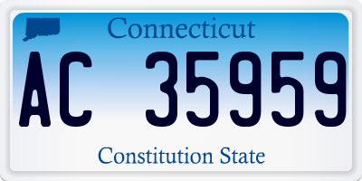 CT license plate AC35959