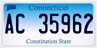 CT license plate AC35962