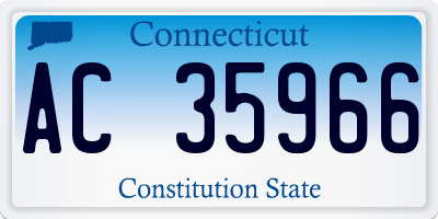 CT license plate AC35966