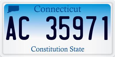 CT license plate AC35971