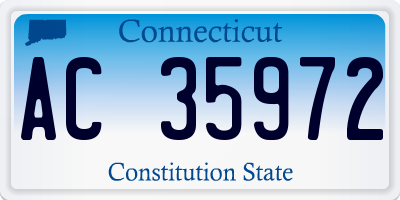 CT license plate AC35972