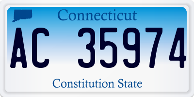 CT license plate AC35974