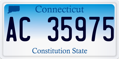 CT license plate AC35975