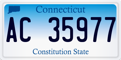 CT license plate AC35977