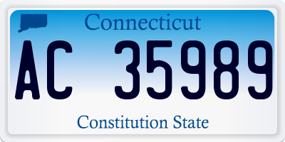 CT license plate AC35989