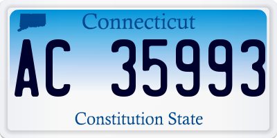 CT license plate AC35993