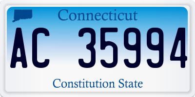 CT license plate AC35994