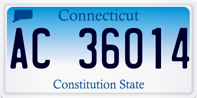 CT license plate AC36014