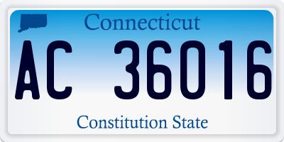 CT license plate AC36016