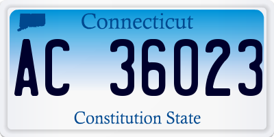 CT license plate AC36023