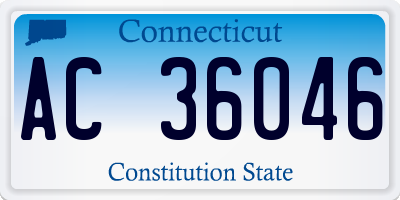 CT license plate AC36046