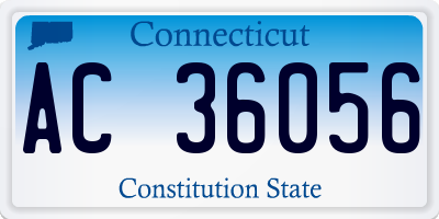 CT license plate AC36056