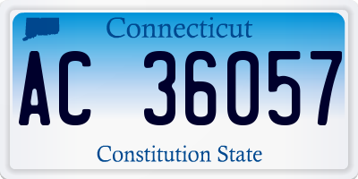 CT license plate AC36057