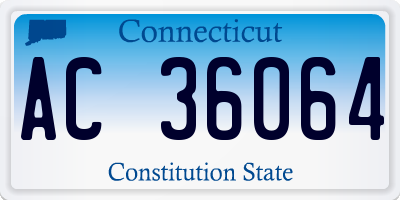 CT license plate AC36064