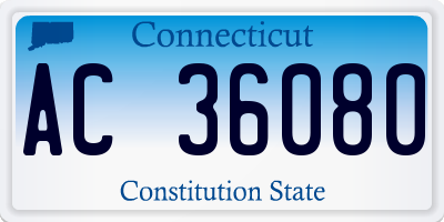 CT license plate AC36080