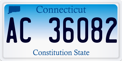 CT license plate AC36082
