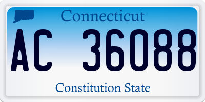 CT license plate AC36088
