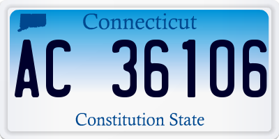 CT license plate AC36106