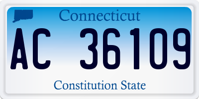 CT license plate AC36109