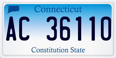 CT license plate AC36110