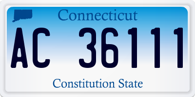 CT license plate AC36111