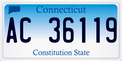 CT license plate AC36119