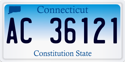CT license plate AC36121
