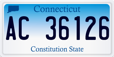 CT license plate AC36126