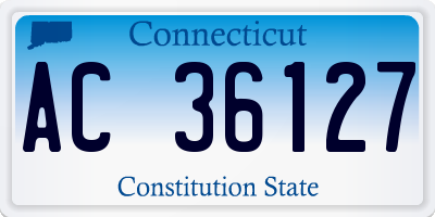 CT license plate AC36127