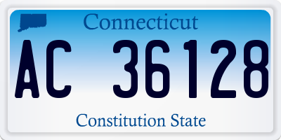 CT license plate AC36128