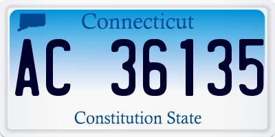 CT license plate AC36135