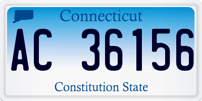CT license plate AC36156