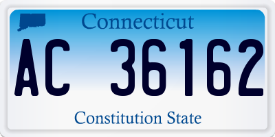 CT license plate AC36162