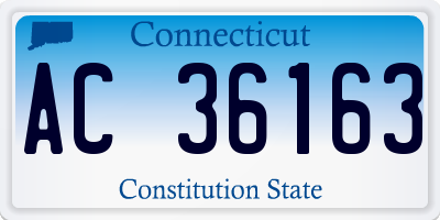 CT license plate AC36163