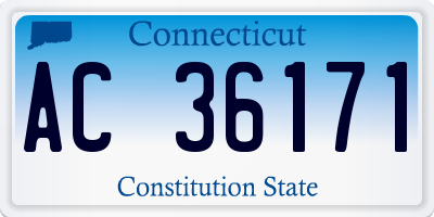 CT license plate AC36171
