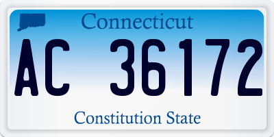 CT license plate AC36172