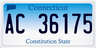 CT license plate AC36175