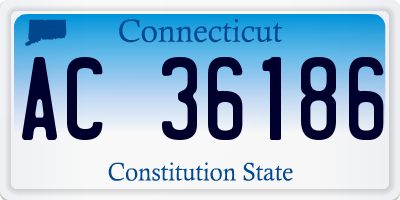 CT license plate AC36186