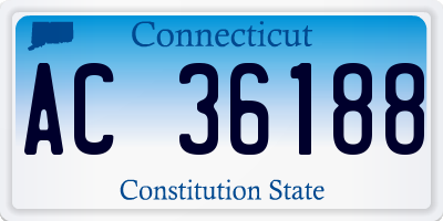 CT license plate AC36188