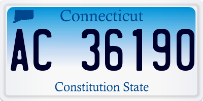CT license plate AC36190