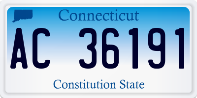 CT license plate AC36191