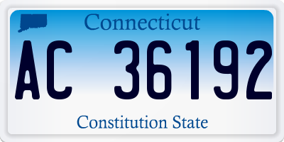 CT license plate AC36192